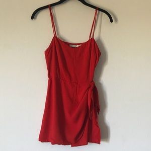 Red Skirted Romper by Kimchi Blue Size 4 UO